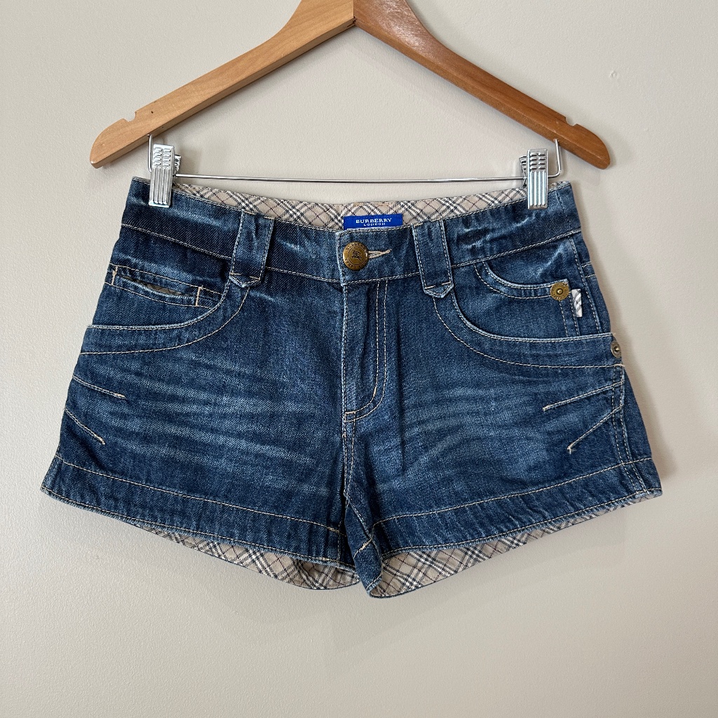 Authentic Burberry Denim Jean Shorts Size 38 Waist 28”